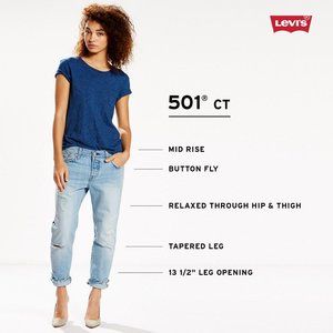 Levi's 501 CT Boyfriend style jeans, size 27